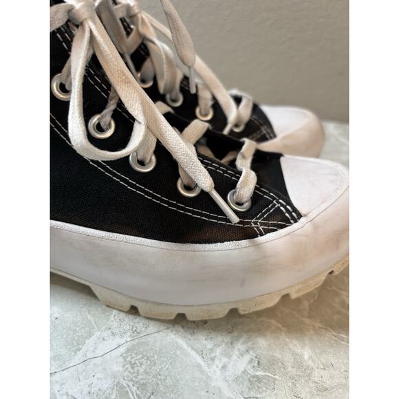 Converse Chuck Taylor All Star Lugged Platform Black Sneakers Women’s Size 7.5 - Picture 3 of 10